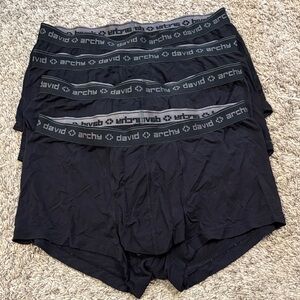 David Archy Men's Black Boxer Briefs